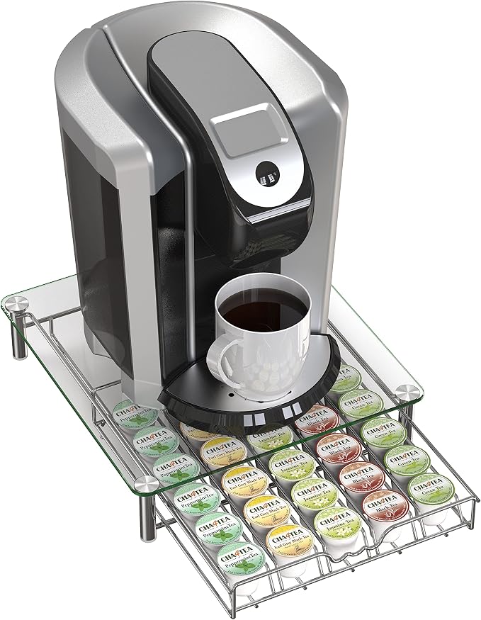 Deco Brothers Crystal Tempered Glass K-Cup Holder Drawer - Image 4