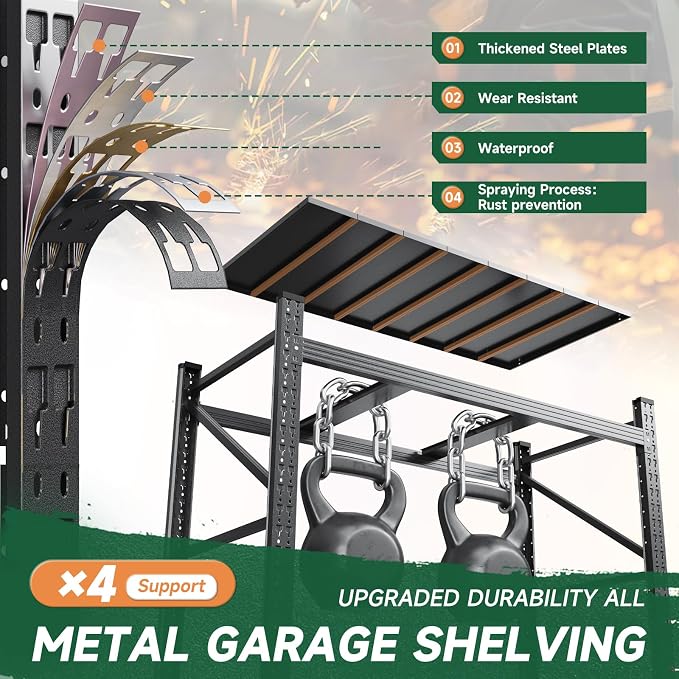 Letaya 3000LBS Storage Shelves Heavy Duty, 4 Tier Adjustable Utility Rack Shelf - Image 8