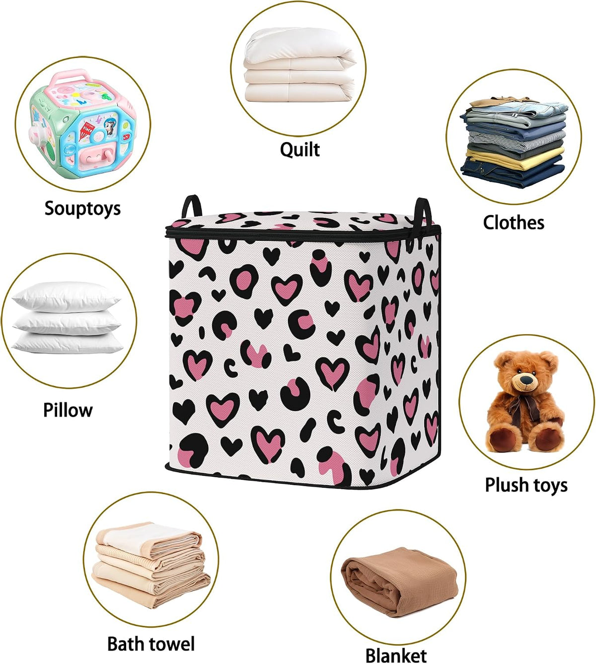 2pcs blanket storage bag for under bed,closet organizers 95L