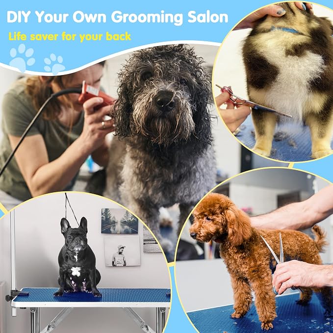 Lyromix 46''Large Dog Grooming Table, Adjustable Cat Drying Desktop - Image 7