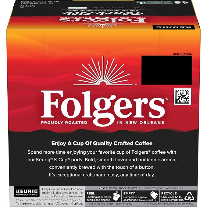 Folgers Black Silk Dark Roast Coffee, 192 Keurig K-Cup Pods - Image 4