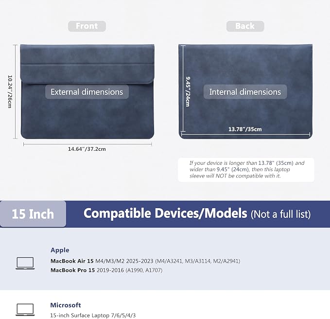 HYZUO 15 Inch Laptop Sleeve Case - Image 6