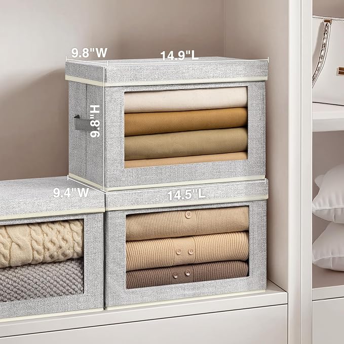 Fabric Storage Bins with Lids - Image 2