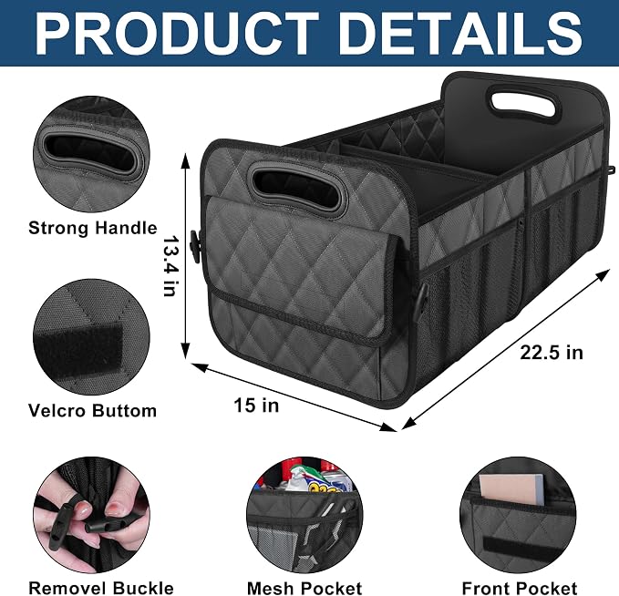 Deosk Car Trunk Organizer for SUV, Car Organizers and Storage - Image 5
