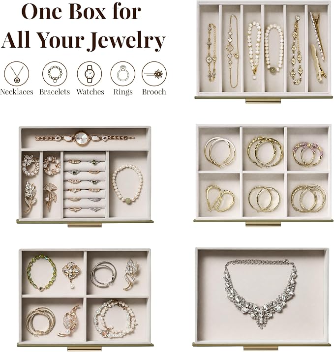 Jewelry Box Organizer Case for Women: 5-Layer Jewelry Storage Case - Image 2