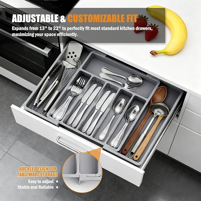 Large Expandable Silverware Organizer - Image 4