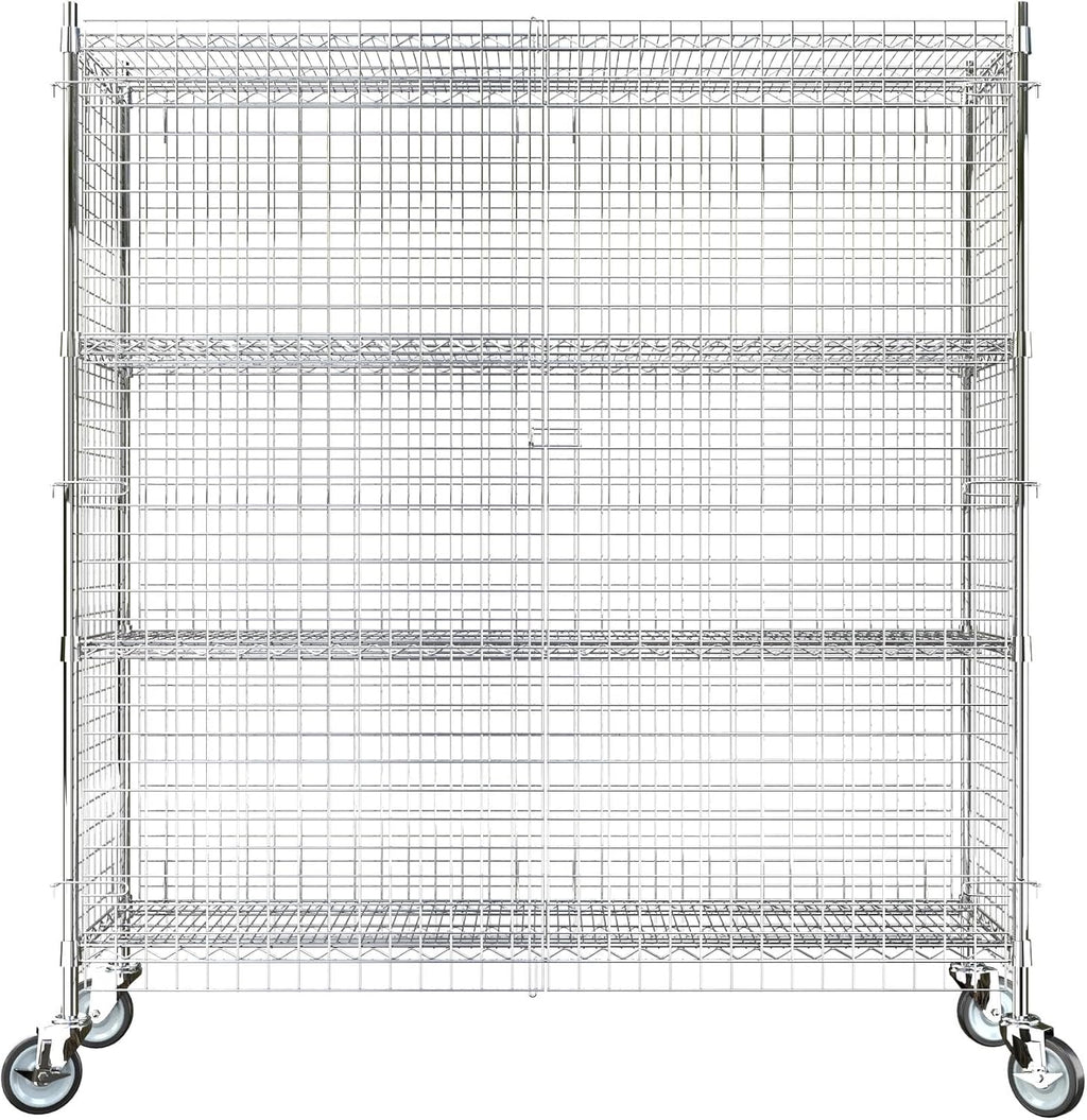 18"x60"x70" Metal Wire Chrome Security Heavy Duty Commercial NSF