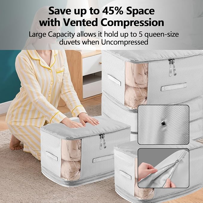 2 Pack Space Saving Comforter Storage Bag - Image 2