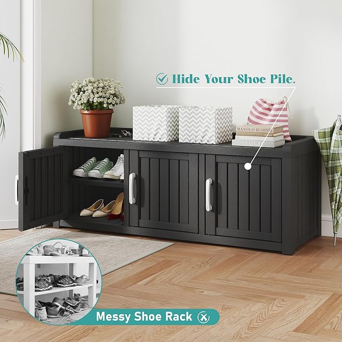 KAMABOKO Outdoor Shoe Storage Cabinet Waterproof UV-Resistant, Entryway Storage - Image 5