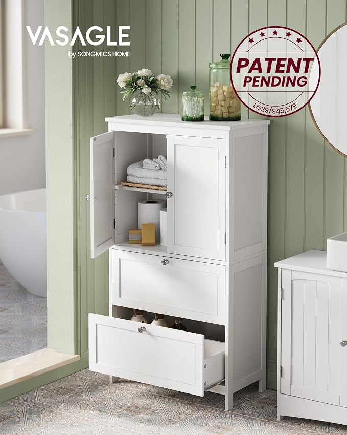 VASAGLE Floor Storage Cabinet, Freestanding Storage Unit - Image 4