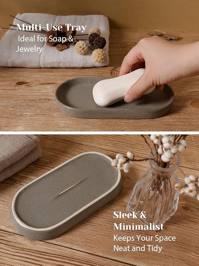 INGOFIN 3 Pcs Ceramic Bathroom Accessory Set - Image 4