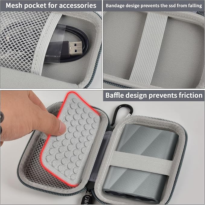 Case Compatible with Samsung T9/ T7/ T7 Shield Portable SSD 1TB 2TB 4TB - Image 5