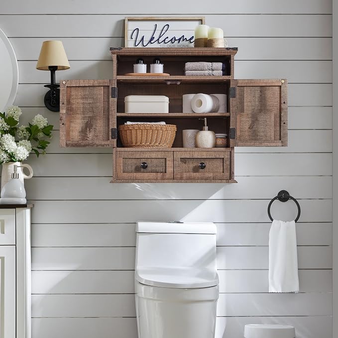 ACCOHOHO Bathroom Wall Cabinet, Farmhouse 24" Wide Medicine Cabinet - Image 4