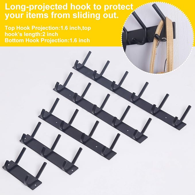 WEBI Coat Rack Wall Mounted, 17-1/8 Inch Hooks - Image 4