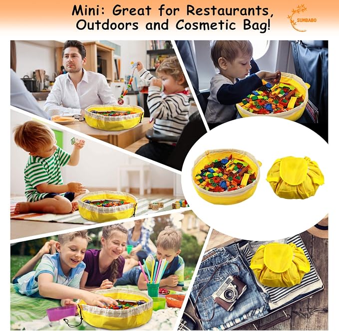 Toy Storage for Lego Play Mat Bag - Image 5