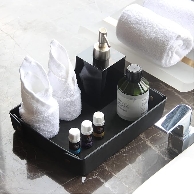 CASIRENA Father's Day Gifts Faux Leather Valet Tray Organizer - Image 8