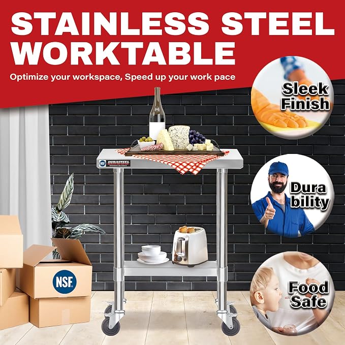 DuraSteel 30x12 NSF Stainless Steel Cart - Image 2