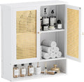 HITNET Bathroom Wall Cabinet, Rattan Medicine Cabinet, Bamboo Hanging Storage by HITNET