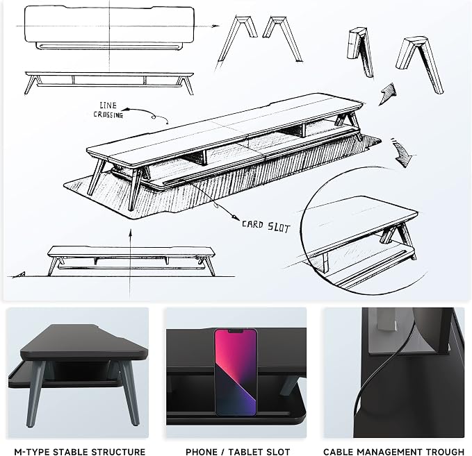 Fenge Dual Monitor Stand, Monitor Stands Riser - Image 5