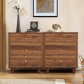 3 Drawer Fluted Dresser for Bedroom Set of 2, Mid Century Modern Chest of by ORRD