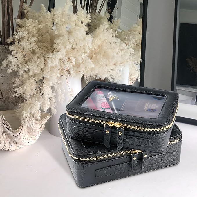 Aveniee Clear Makeup Bag Set, Portable Travel Toiletry Bag Cosmetic Case - Image 3