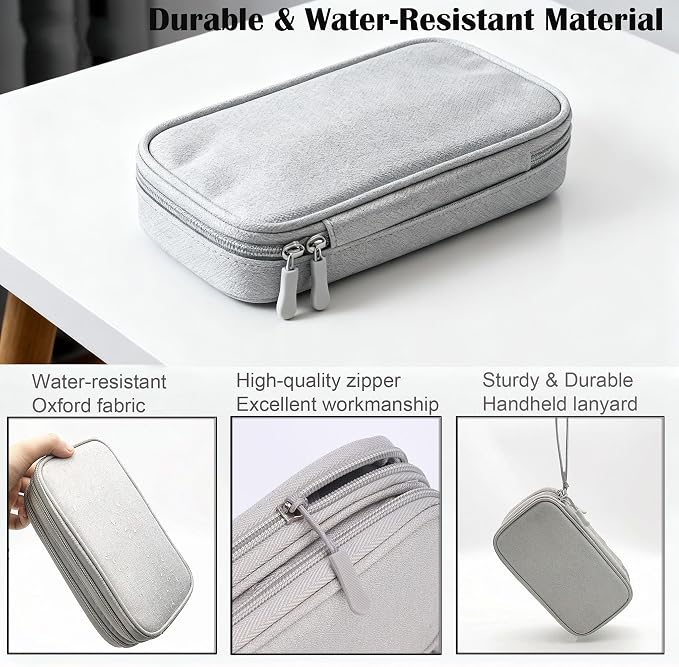 Travel Cable Organizer Tech Pouch: Portable Double Layers Cord Organizer Bag - Image 6