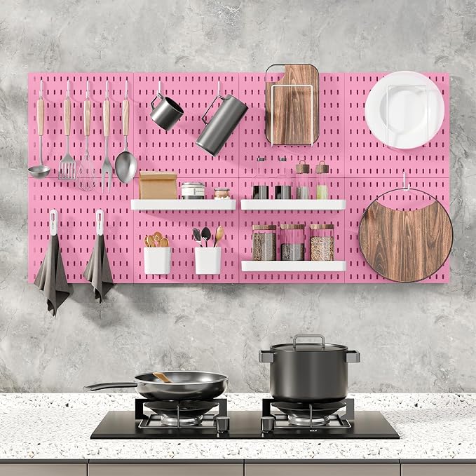 Pegboard Combination Kit, 25.2" x 50.4" Wall Mounted Storage Set - Image 3
