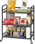 HDANI 3 Tier Metal Rolling Heavy Cart Supports 40 Lbs Per Tier, Mesh Rolling by HDANI