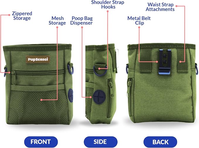 Dog Treat Pouch, Durable Oxford Polyester, No-Spill Magnetic Closure, Treat - Image 7