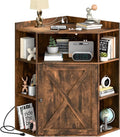 Corner Storage Cabinet, Farmhouse Corner Bookshelf by Halitaa