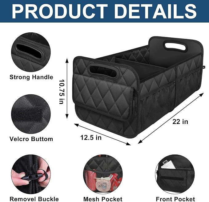 Deosk Car Trunk Organizer for SUV, Car Organizers and Storage - Image 4