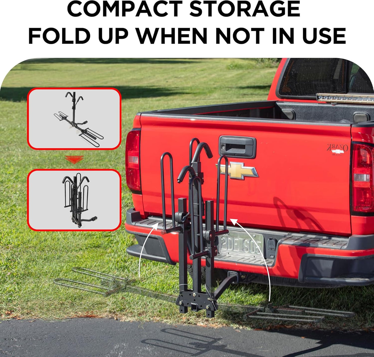 Young 2 Bike Rack Hitch Mount Foldable Platform Style, Bicycle Carrier