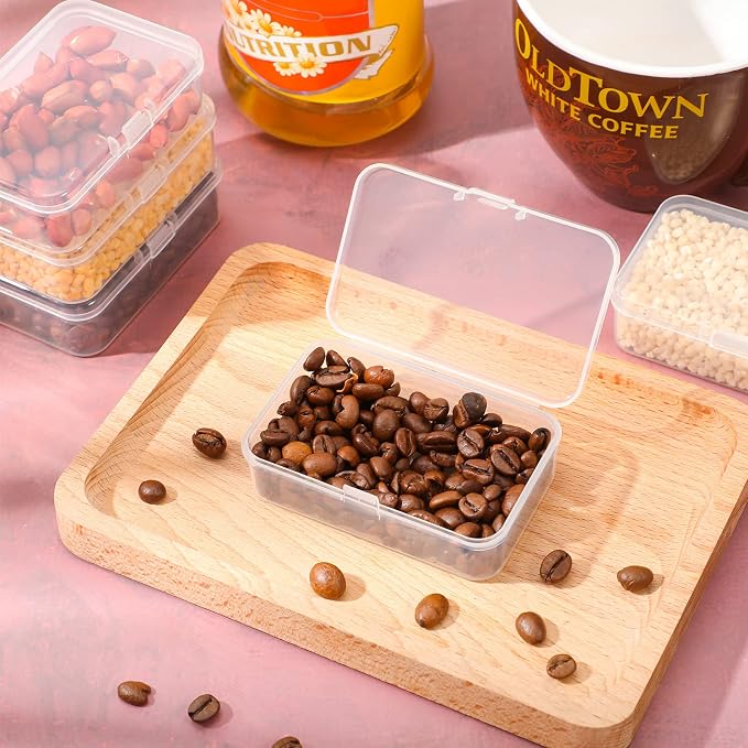 SATINIOR 48 Packs Clear Small Plastic Containers Transparent Storage Box - Image 6