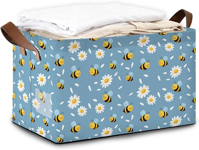 32L Large Storage Bins with Handles, Basket Organizer by Oeaskly