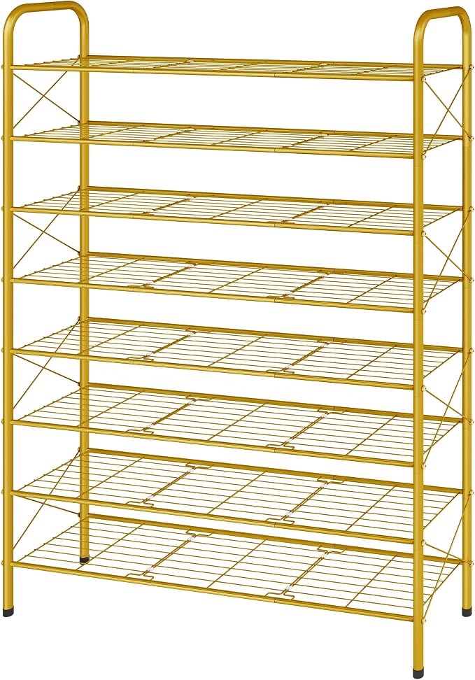 Hoctieon 8 Tier Shoe Rack for Closet, Durable Mesh Style Shoe Rack, Entryway - Image 8