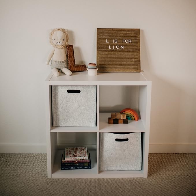 Parker Baby Co. Felt Foldable Storage Cube Bin - Image 7