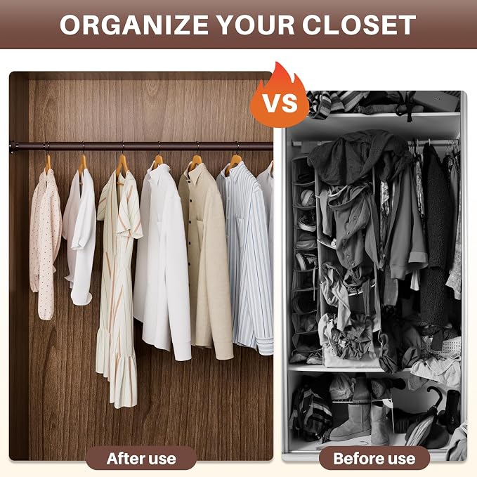 Closet Rod - Closet Rods for Hanging Clothes, 17 to 97 inch Adjustable Closet - Image 5