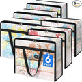BlissTotes 6 Pack Clear Clothes Storage Bags, Moving Bags, Foldable Blanket by BlissTotes