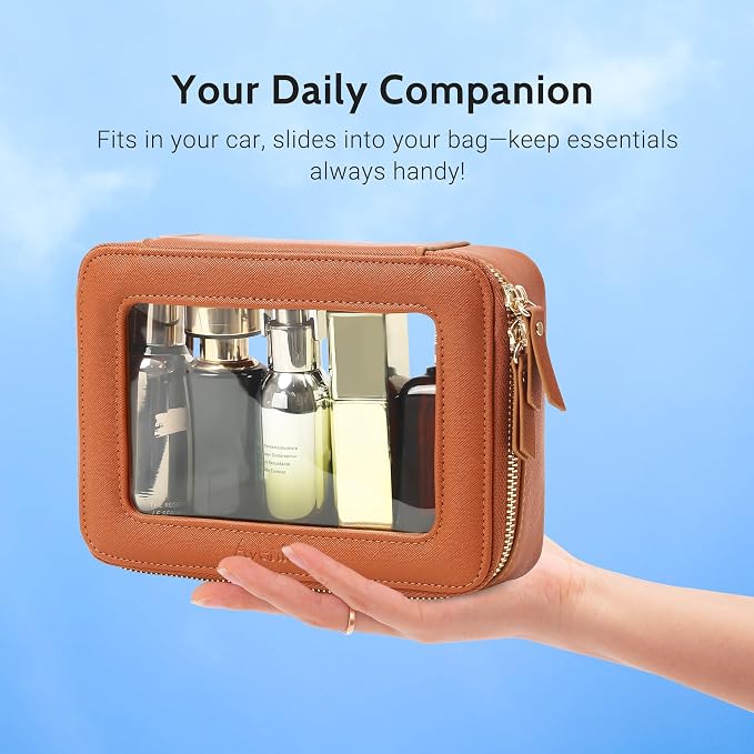Aveniee Clear Makeup Bag, Travel Toiletry Case Car Accessories Organizer - Image 4