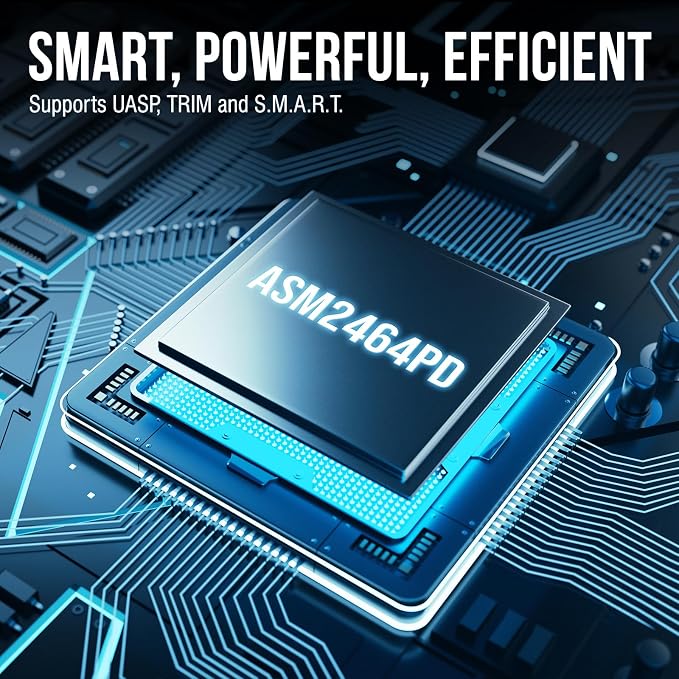 SABRENT USB4 NVMe SSD Enclosure – Tool-Free USB 4.0 M.2 PCIe 4.0 x4 External - Image 4