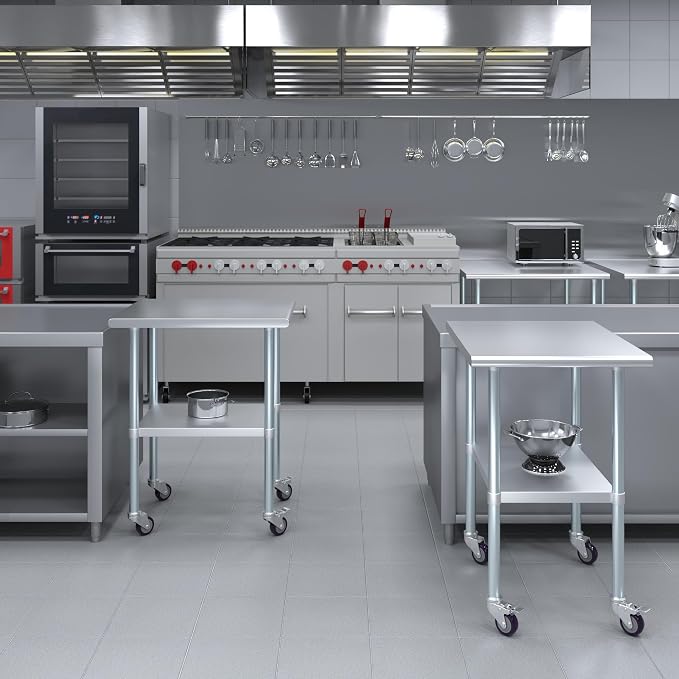 AmGood 24" Long x 30" Deep Stainless Steel Table - Image 5