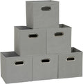 Household Essentials Foldable Fabric Storage Cubes 6-Pack – 11x11x11 Stackable by HouseholdEssentials