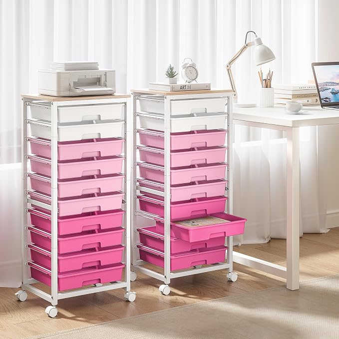 Rolling Cart with Drawers, 10 Drawer Rolling Cart, Storage Cart, Utility Cart - Image 7