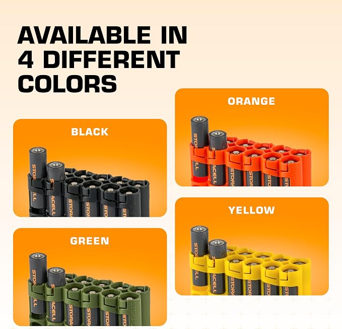 AA Battery Storage Caddy by Storacell, Holds 12 Batteries - Image 5