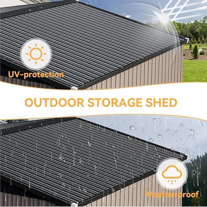 Aoxun 10 x 8FT Outdoor Storage Shed - Image 6