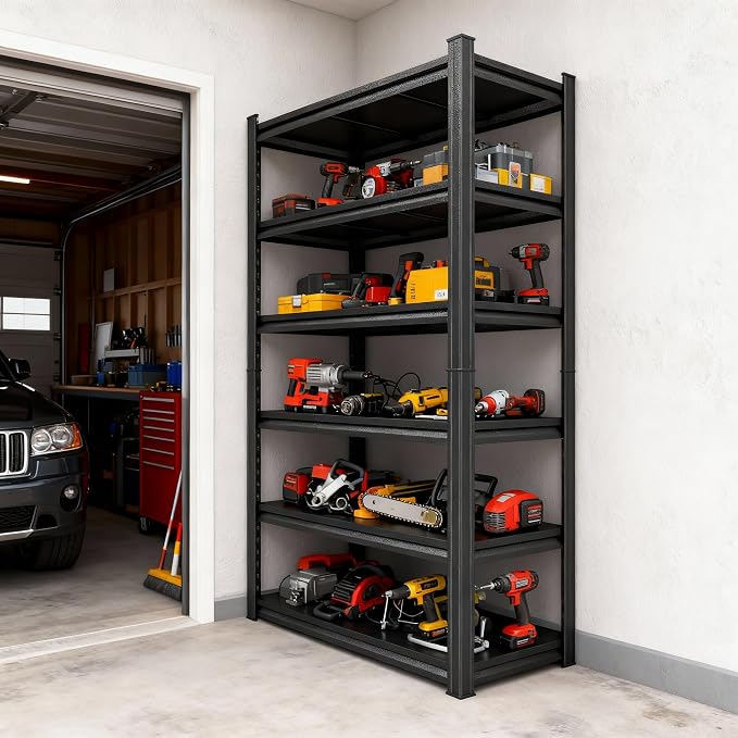 Garage Storage Shelves, 5 Tier Shelving Unit, 40 inch Wide, 18” Deep, 78” Tall - Image 6