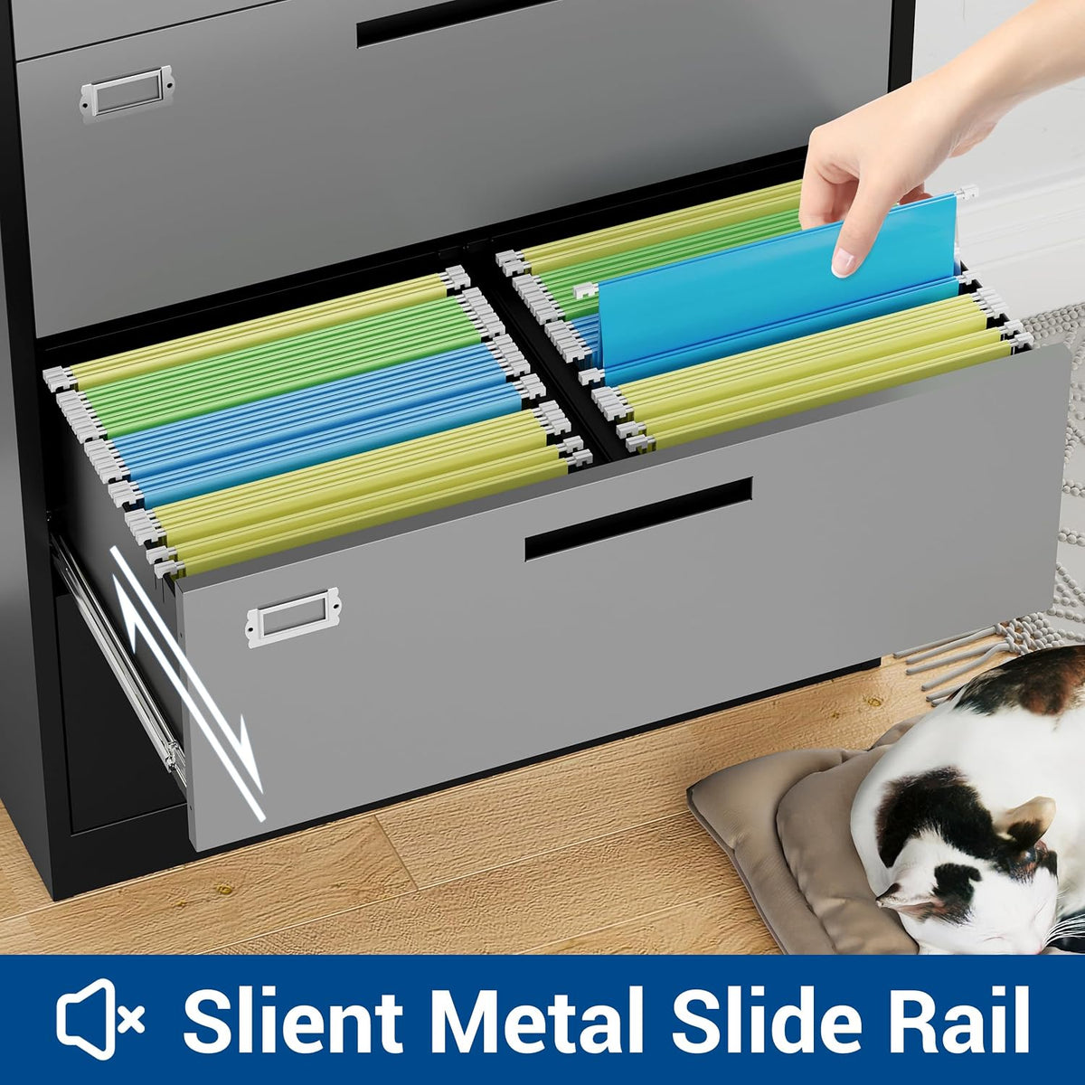 2 Drawer Lateral File Cabinet with Lock, Metal Steel Filling Cabinets
