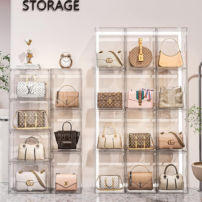 Purse Storage Organizer for Closet 3 Packs Clear Handbag Storage Organizer - Image 5