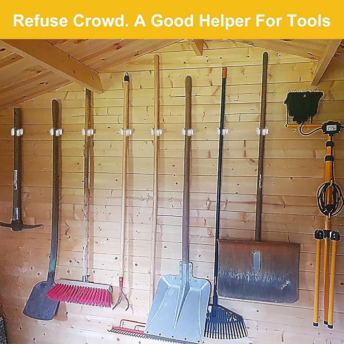 Verdenu 25 Pack Broom Holder Wall Mount, Mop and Broom Holder Wall Mount - Image 7