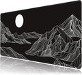 Black and White Mountain Large Mouse Pad, Gaming Keyboard Desk Pad, Extended by BAHDSISFA